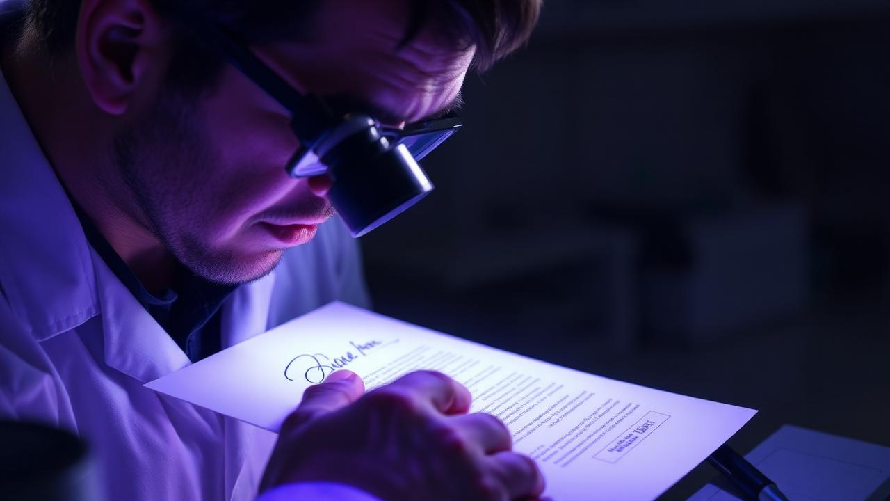 Fotografía del laboratorio: Documentoscopía