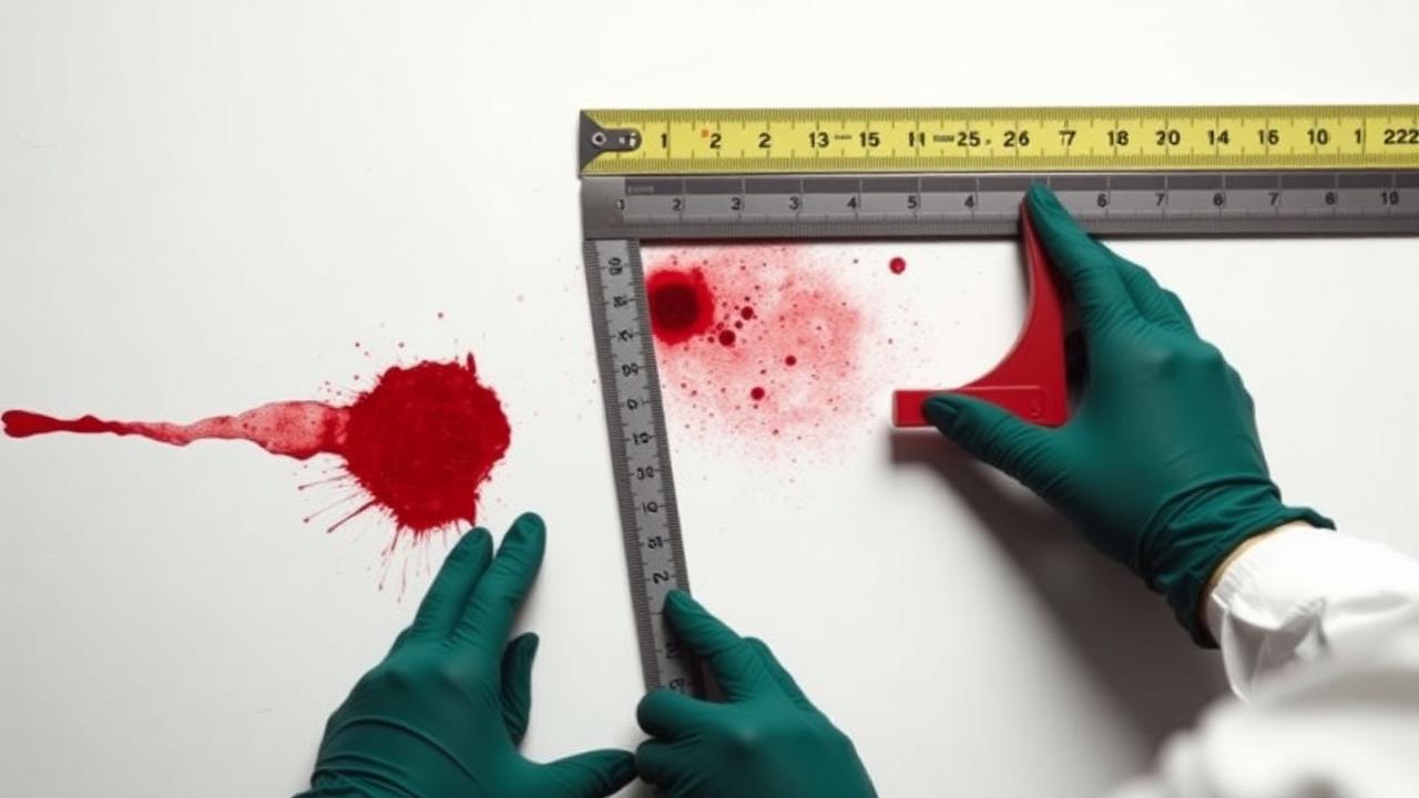 Fotografía del laboratorio: Análisis de Manchas de Sangre